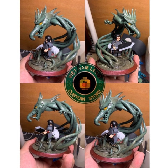 Wood Dragon Resin Crafted Custom Minifigure Accessory Toys