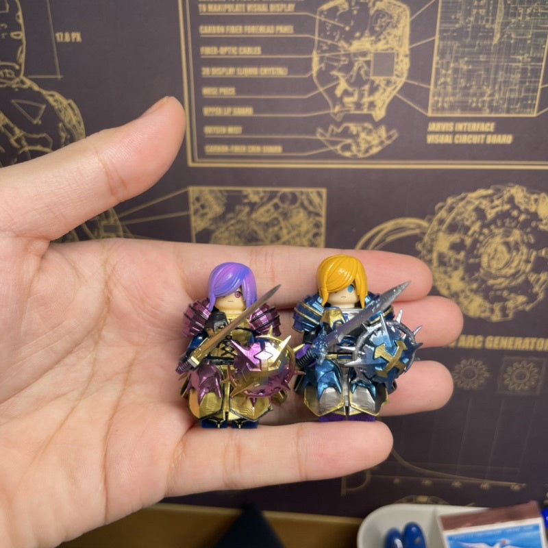Female Warrior Armor Knight From Game Custom Minifigures Toys